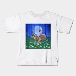 Spring Moon Hare Fairy Kids T-Shirt